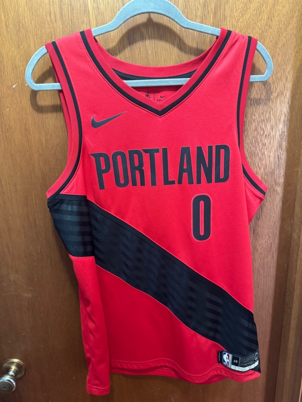 Damian Lillard #0 Red NBA Jersey